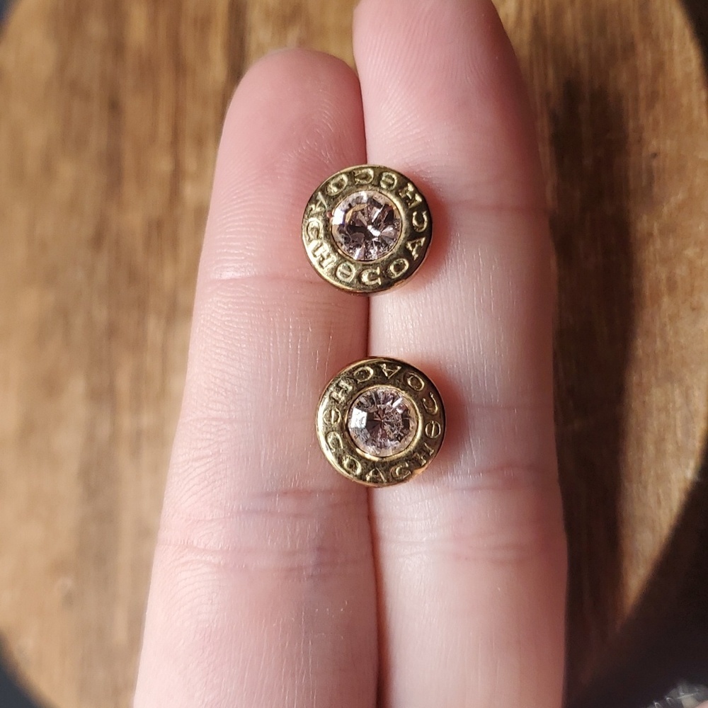 Coach Glamorous‎ Stud Earrings Designer Couture E243